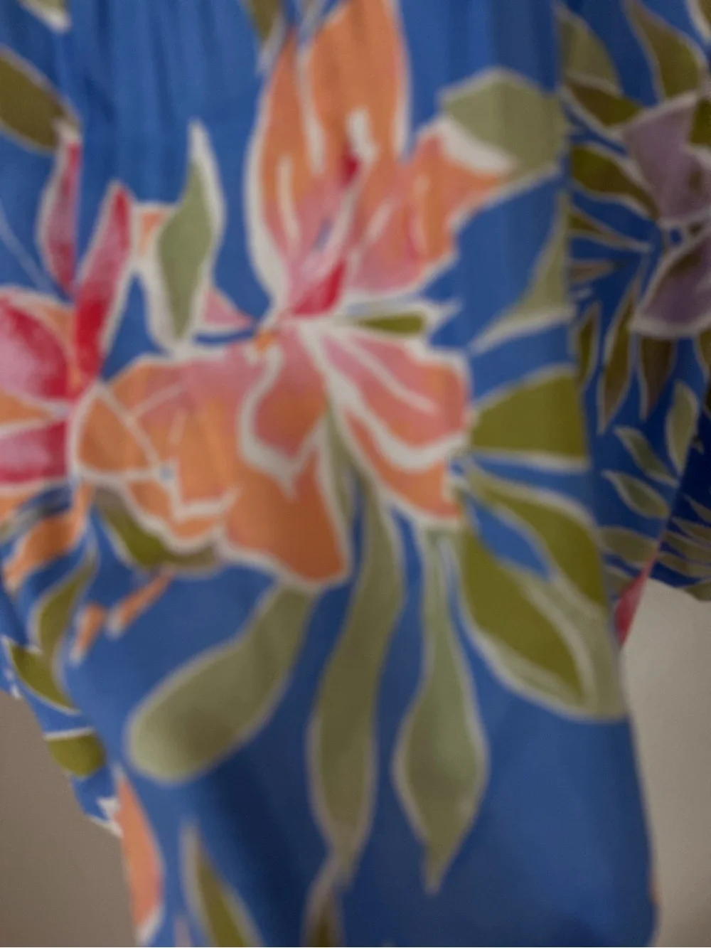 Billabong Blue Tropical Floral V-Neck Camisole - Picture 6 of 11